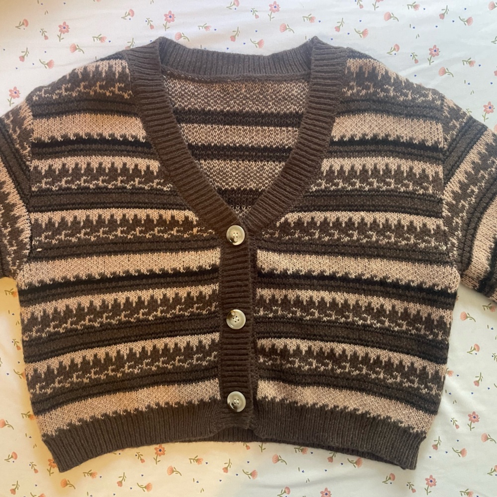 Brown Striped Women's Sweater